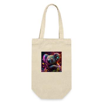 Farbiger Koala, einzigartiges Design - Geschenkbeutel für Flaschen - Natur - Vorne