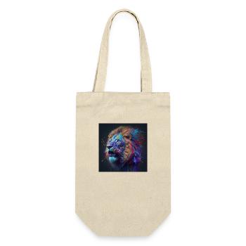 Colored lion, unique design - Gift Bag for Bottles - nature - Front