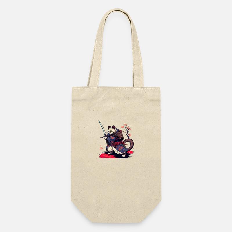 chat samouraï - Sac à bouteille - nature