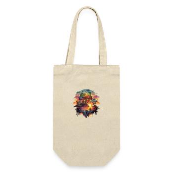 Waldmotiv - Wald - Insel - Logo - Geschenkbeutel für Flaschen - Natur - Vorne