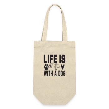 Life Is Better With A Dog - Gift Bag for Bottles - nature - Front