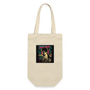 Retro 1 - Geschenkbeutel für Flaschen - Natur - Vorne
