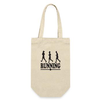 Running - Geschenkbeutel für Flaschen - Natur - Vorne