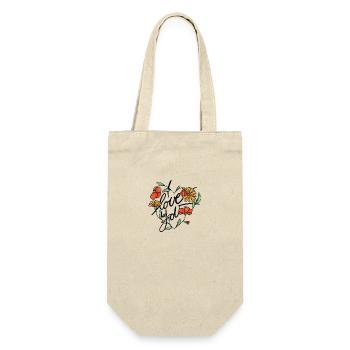 Heart of flowers I love you - Gift Bag for Bottles - nature - Front