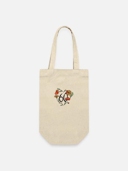 Anniversaire du 50e anniversaire de Heart of Flowers - Sac à bouteille - nature