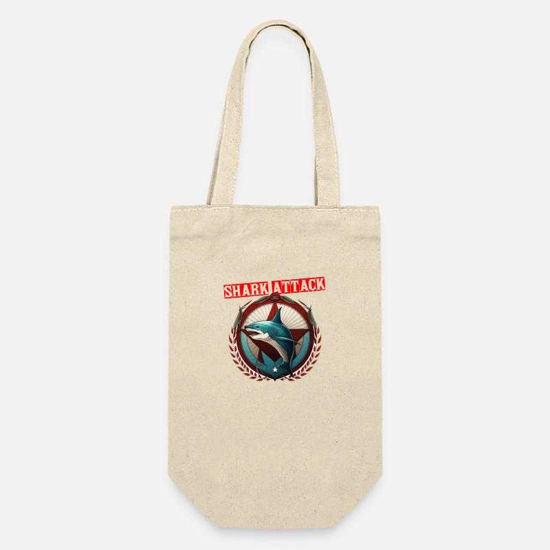 Cadeau d’attaque de requin - Sac à bouteille - nature