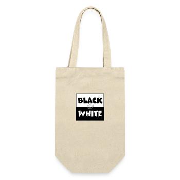 black and white - Geschenkbeutel für Flaschen - Natur - Vorne