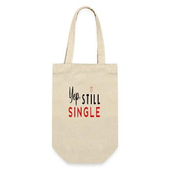 Yep, Still Single - Geschenkbeutel für Flaschen - Natur - Vorne