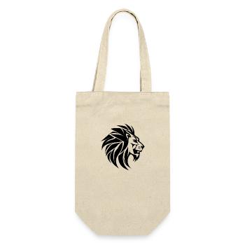 Large Lion Head with Mane Tattoo Style - Gift Bag for Bottles - nature - Front