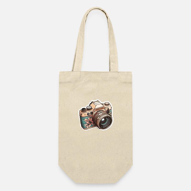 Flower Power camera - Gift Bag for Bottles - nature