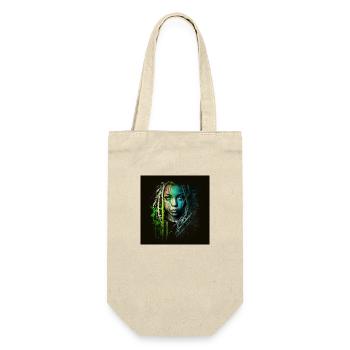 Face Frau Dreadlocks n°6 - Geschenkbeutel für Flaschen - Natur - Vorne