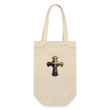 Christian Cross Symbol - Sac à bouteille - nature - Devant