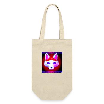 Kitsun Vaporwave Japanese Kami Vaporwave Kitsune - Gift Bag for Bottles - nature - Front