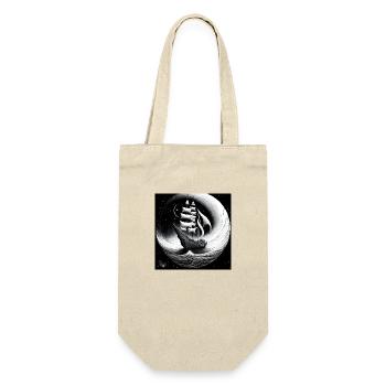Sailing shipin the night drawing - Gift Bag for Bottles - nature - Front