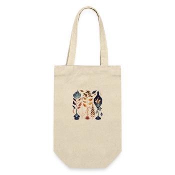 Magical herbarium with plants, leaves, fillets - Gift Bag for Bottles - nature - Front