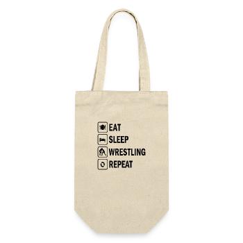 Eat Sleep Wrestling Repeat - Sac à bouteille - nature - Devant
