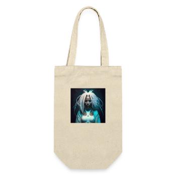 LAPIN BLANC OEUFS DE PAQUES blancs femmes NOIRES - Sac à bouteille - nature - Devant
