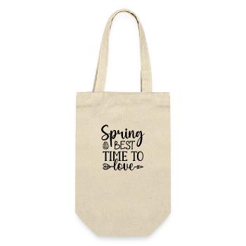 Spring best time to love - Geschenkbeutel für Flaschen - Natur - Vorne