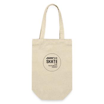 SKATE THE TROUBLES AWAY - Geschenkbeutel für Flaschen - Natur - Vorne