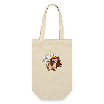 Rasta Pug Smoking A Joint - Gift Bag for Bottles - nature - Front