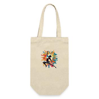 Œuvre d’art de danse hip hop yoga colorée cool - Sac à bouteille - nature - Devant