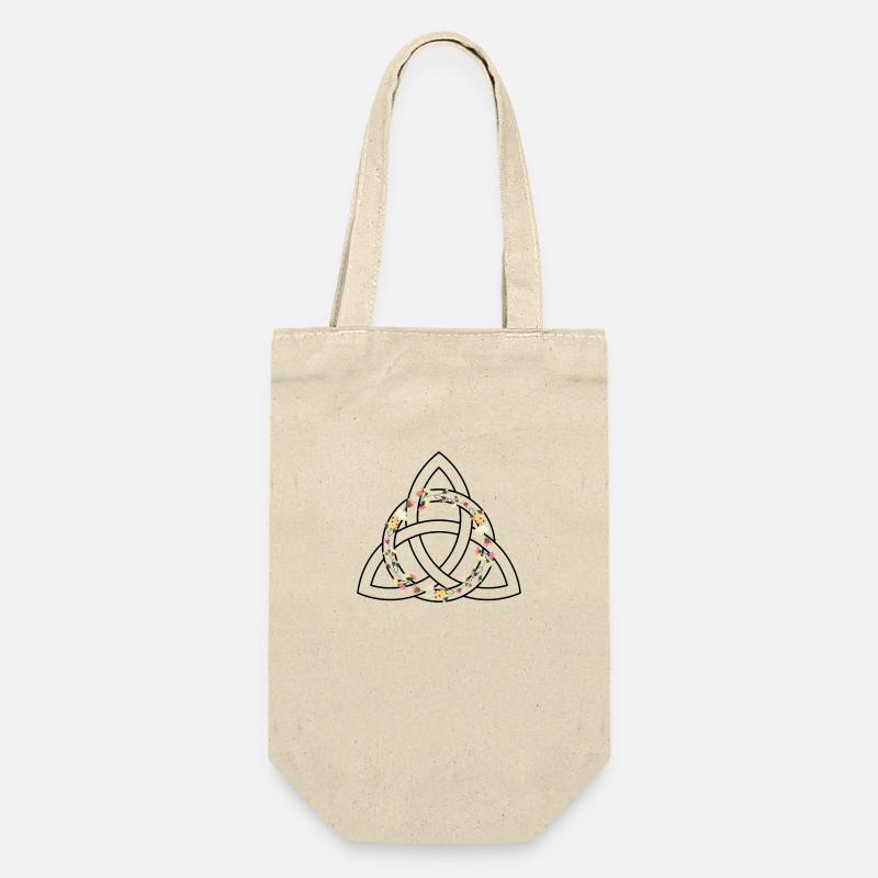 Keltisches Symbol - Triquetra / Triquette oder Triquel. - Geschenkbeutel für Flaschen - Natur