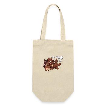 Squirrel Smoking A Joint - Gift Bag for Bottles - nature - Front