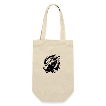 Fight Fish Portrait Tattoo - Gift Bag for Bottles - nature - Front
