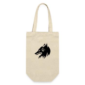 Wolf Head Portrait Tattoo Style - Gift Bag for Bottles - nature - Front