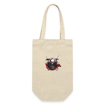 Drums crazy - Geschenkbeutel für Flaschen - Natur - Vorne