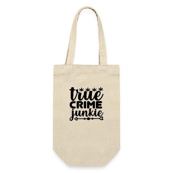 True Crime Junkie - Geschenkbeutel für Flaschen - Natur - Vorne