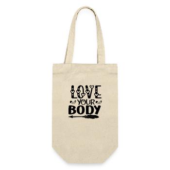 Love Your Body - Gift Bag for Bottles - nature - Front