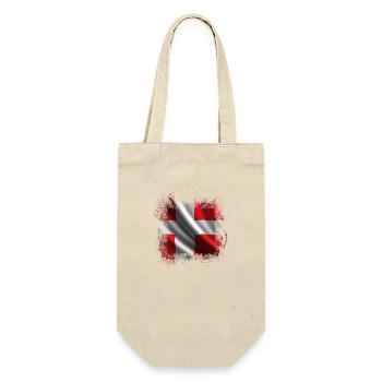 Dänemark Kopenhagen Dänisch Skandinavien Flagge Dansk - Geschenkbeutel für Flaschen - Natur - Vorne