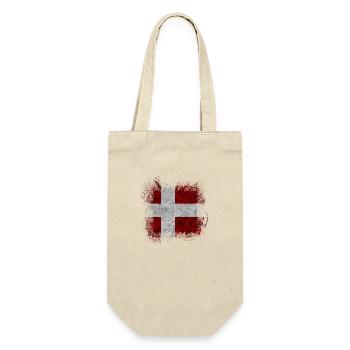 Denmark copenhagen danish scandinavia flag dansk - Gift Bag for Bottles - nature - Front