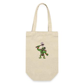 Trollhäuptling - Geschenkbeutel für Flaschen - Natur - Vorne