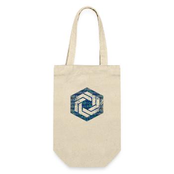 Hexagon-Programmierung Programmierer Codierung geometrisch - Geschenkbeutel für Flaschen - Natur - Vorne