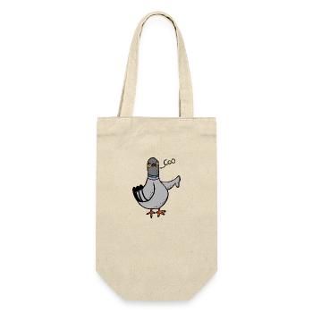 Gurren / Buh-Taube - Geschenkbeutel für Flaschen - Natur - Vorne