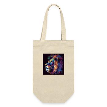 Proud Lion Portrait Head Old - Gift Bag for Bottles - nature - Front