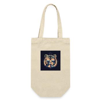 RETRO LION Amo - Gift Bag for Bottles - nature - Front