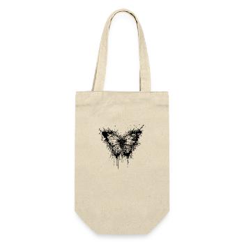 Elegant Vintage Tattoo Style Butterfly - Gift Bag for Bottles - nature - Front