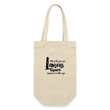 FUN Quote - Lemon Squirt - pos - Geschenkbeutel für Flaschen - Natur - Vorne