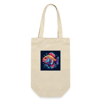 Beautiful colorful fish swimming in the sea - Gift Bag for Bottles - nature - Front