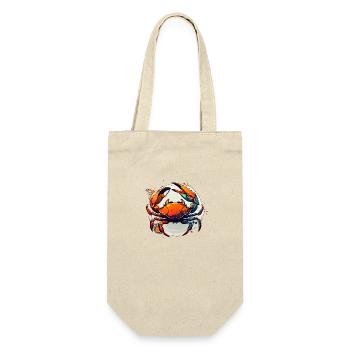 crab Ur-Tshirt - Geschenkbeutel für Flaschen - Natur - Vorne