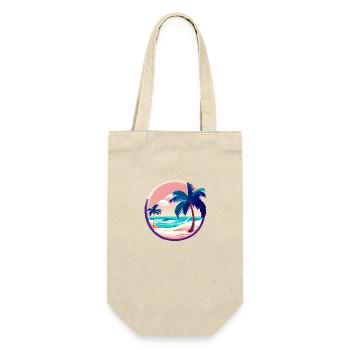 Summer Palm Tree Palm Palm Holiday Sun Gift - Gift Bag for Bottles - nature - Front
