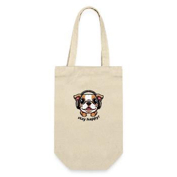 Joyeux bouledogue - Sac à bouteille - nature - Devant