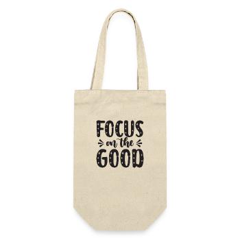 Focus on the Good - Geschenkbeutel für Flaschen - Natur - Vorne