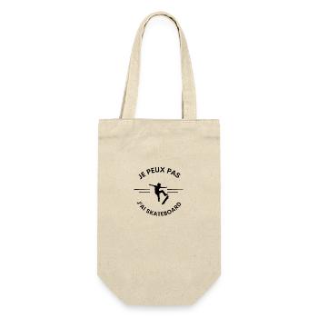 Je peux pas j'ai skateboard - Sac à bouteille - nature - Devant