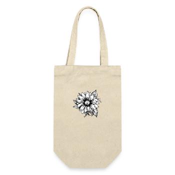 Hand-drawn sunflower, sunflower sticker - Gift Bag for Bottles - nature - Front