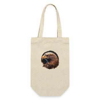 Adler - Geschenkbeutel für Flaschen - Natur - Vorne
