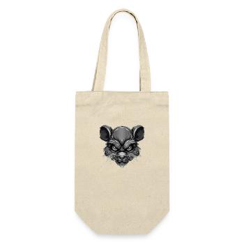 Maus - Geschenkbeutel für Flaschen - Natur - Vorne